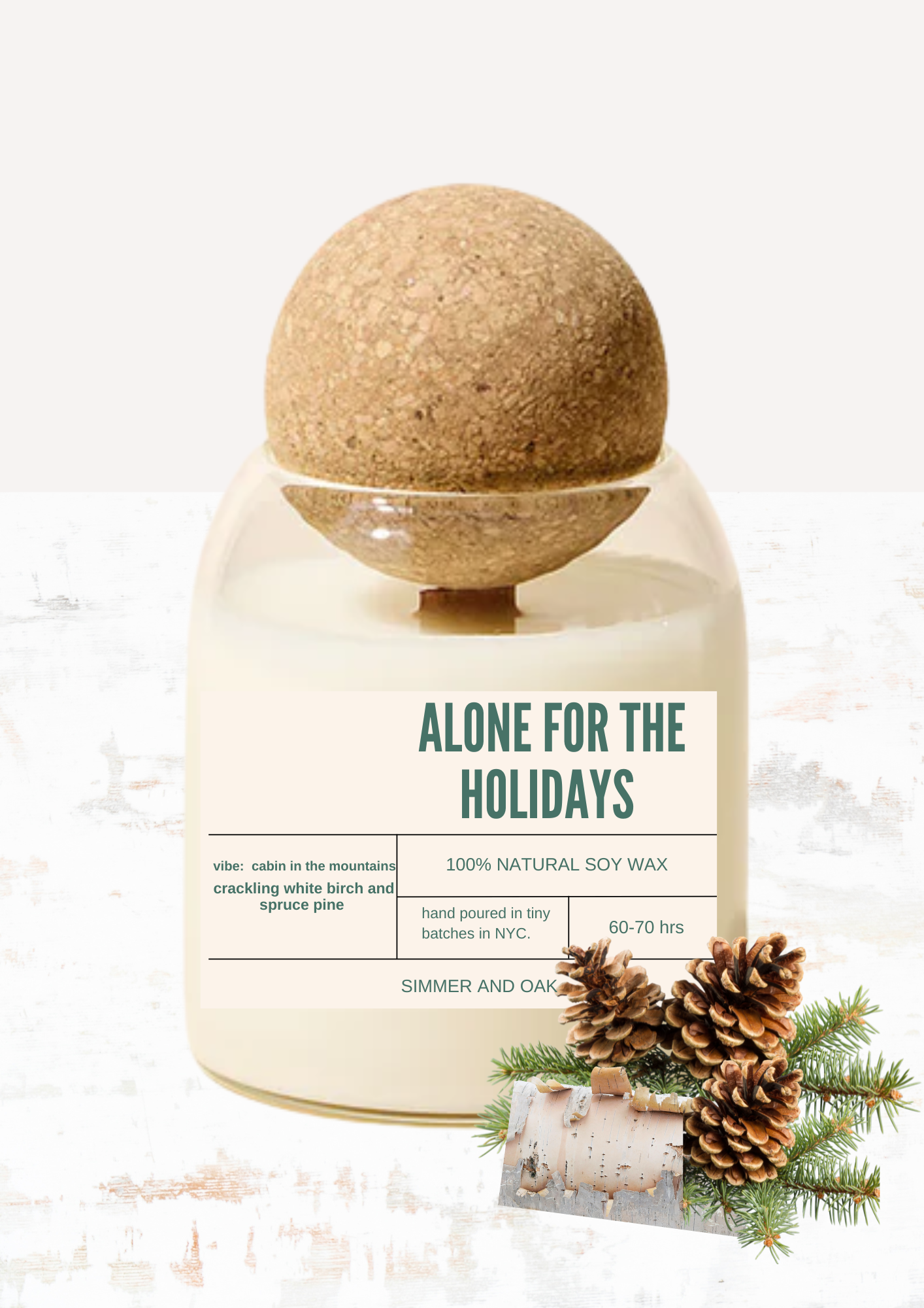 ALONE FOR THE HOLIDAYS SOY CANDLE