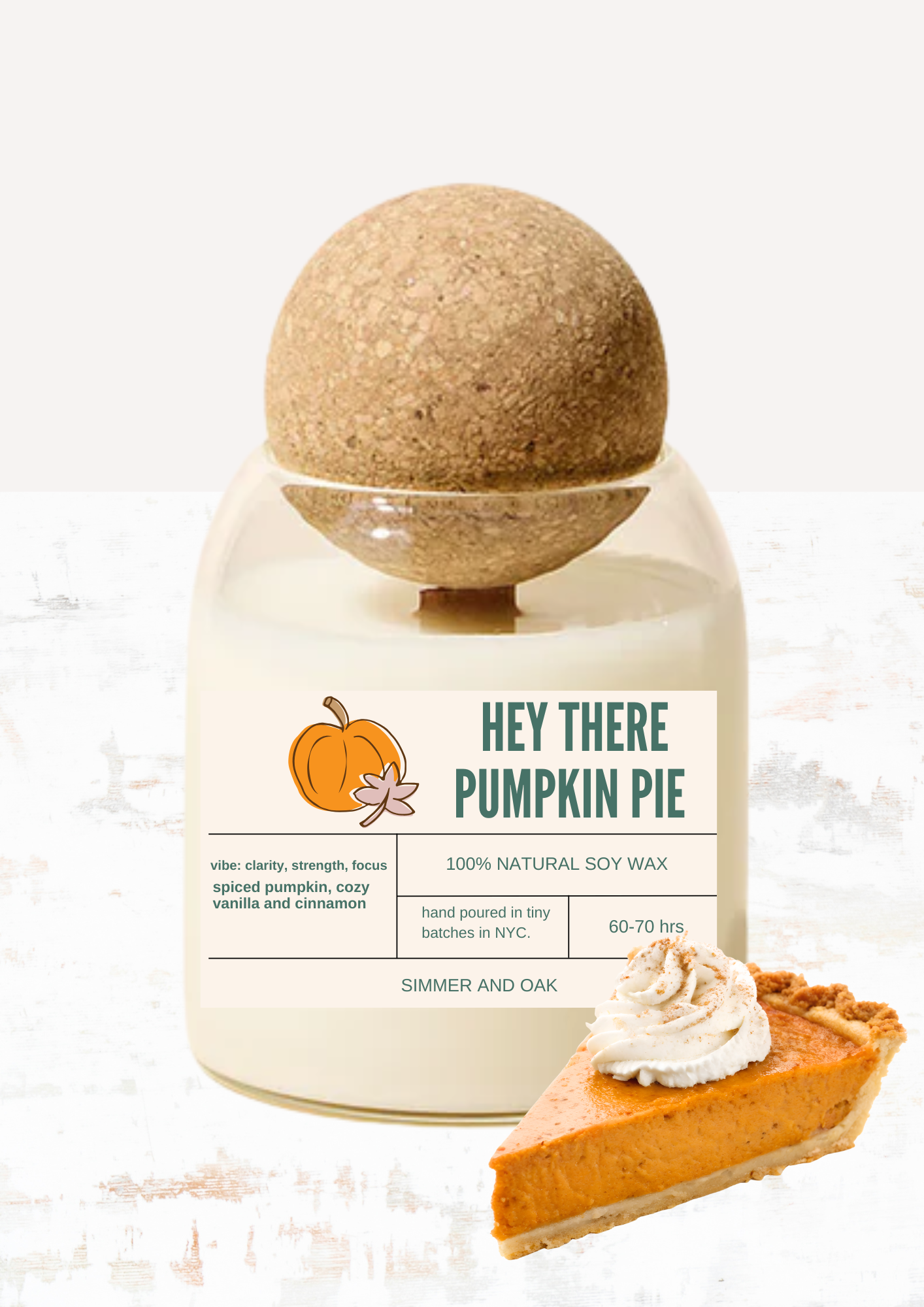 HEY THERE PUMPKIN PIE SOY CANDLE