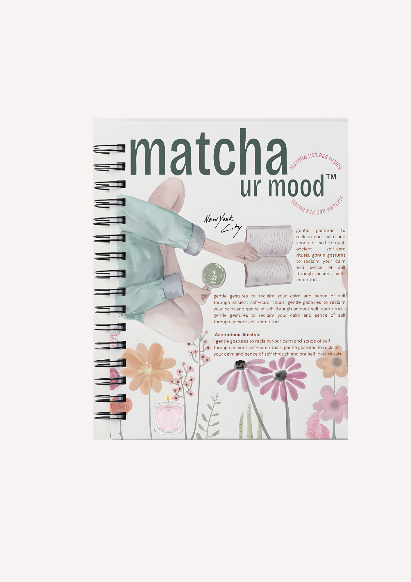 MATCHA UR MOOD GUIDED JOURNAL AND RECIPE BOOK